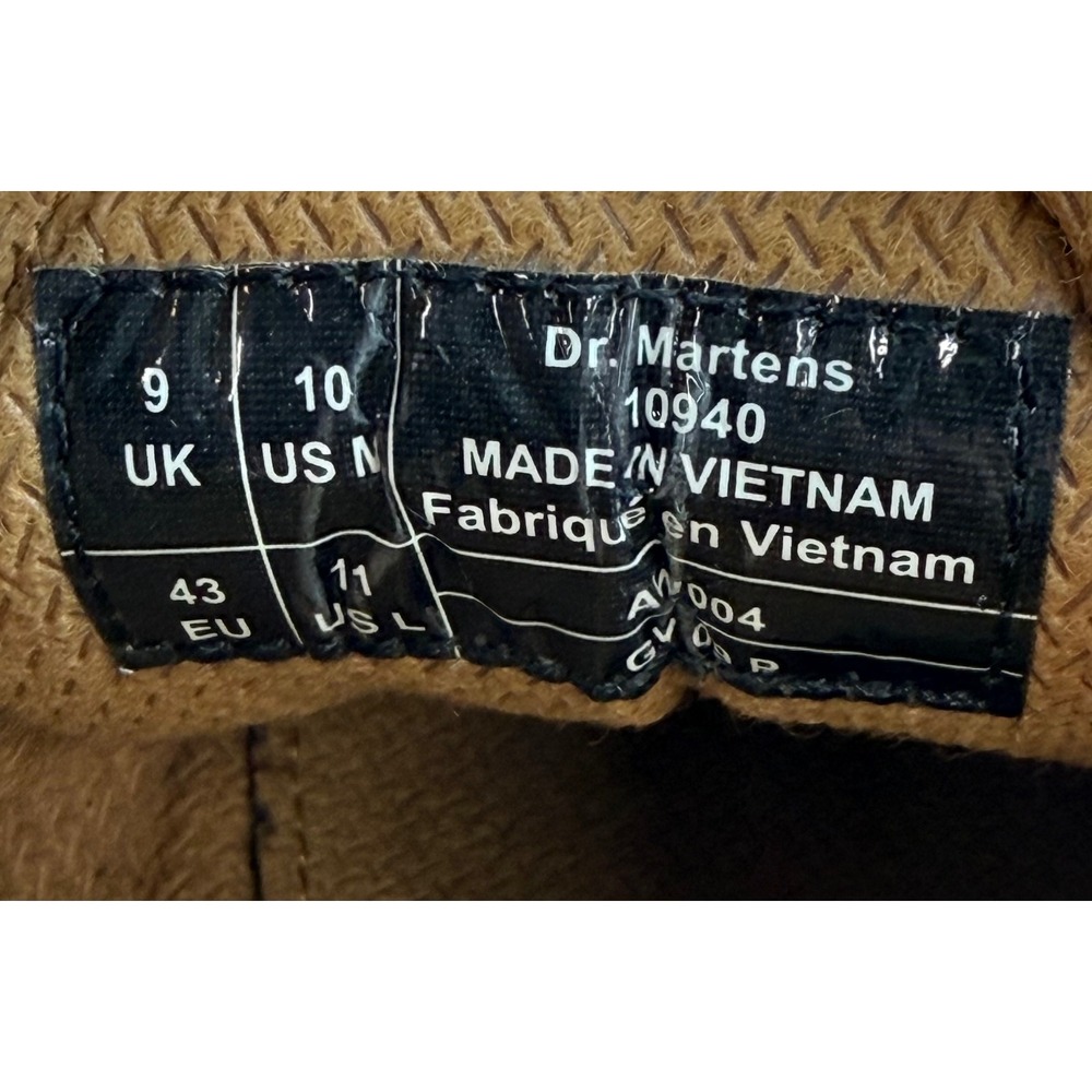 Dr Martens 10940 Brown Leather Lace Up Lug Sole Oxford Shoes Men Sz 10 - Picture 11 of 11